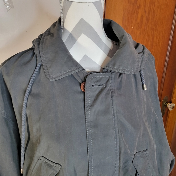 Mens London Fog Gray Microfiber Jacket Size 46 Reg - Picture 2 of 15